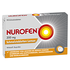Nurofen Schmelztabletten 200mg Ibuprofen Lemon 12 Stück