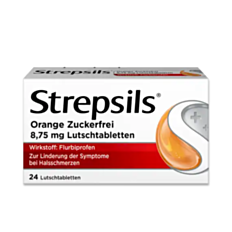 Strepsils Lutschtabletten 8,75mg Orange zuckerfrei 24 Stück