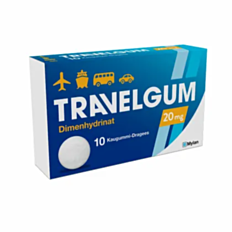 TravelGum Kaugummi Dragees 20mg 10 Stück
