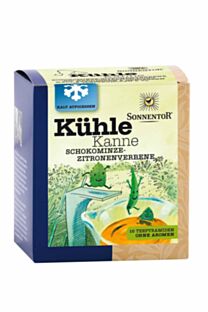 Sonnentor Tee Kühle Kanne Schokominze Zitronenverbene bio Teepyramiden Beutel 16 St.