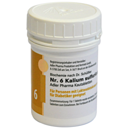 Schüßler Salze Kautabletten Nr. 6 Kalium sulfuricum D6 100g