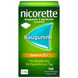 Nicorette Kaugummi Freshfruit 2mg 105 Stück