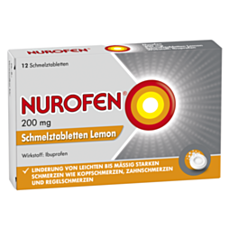 Nurofen Schmelztabletten 200mg Ibuprofen Lemon 12 Stück