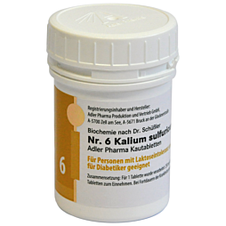 Schüßler Salze Kautabletten Nr. 6 Kalium sulfuricum D6 100g